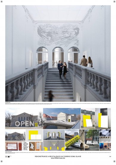 Reconstruction of the cultural house in Č. Budějovice - results of the dialogue - 2nd place - foto: PROJEKTIL ARCHITEKTI 