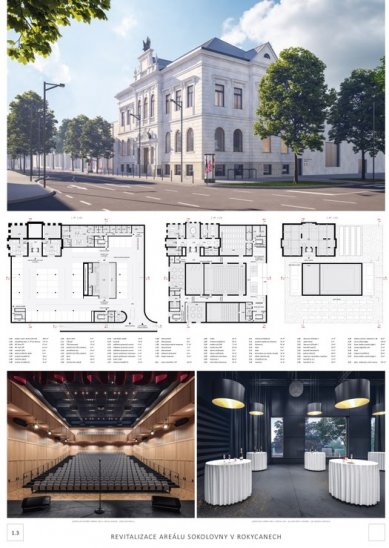 Revitalization of the Sokol Gymnasium Area in Rokycany - Competition Results - 3rd place - foto: BY architects, spol. s r.o. 