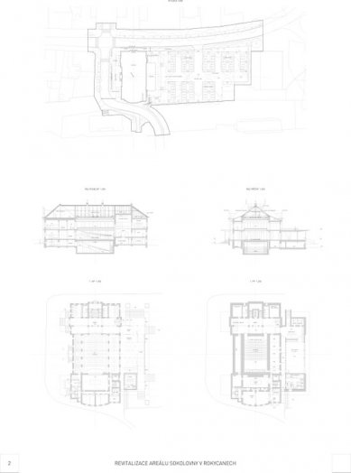 Revitalization of the Sokol Gymnasium Area in Rokycany - Competition Results - Reward - foto:  Ing.arch. MgA. Michal Šiška, MgA. Ing.arch. Adam Wlazel, Ing.arch. Mgr. Petr Štěpánek  MgA. Matěj Petránek