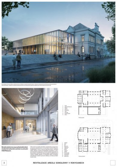 Revitalization of the Sokol Gymnasium Area in Rokycany - Competition Results - 1st place - foto: Rusina Frei, s.r.o.