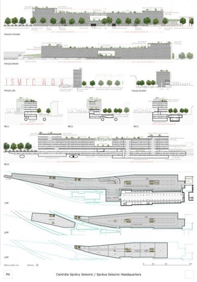 Central Railway Administration - competition results - 2nd place - foto: Atelier M1 architekti