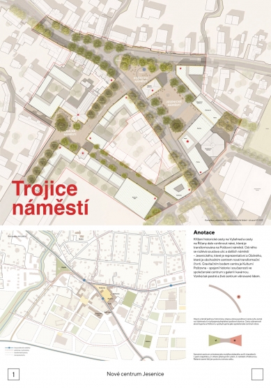 New Center Jesenice - results of the narrow competition for the design - 1. price - foto: ateliér tečka, s.r.o.