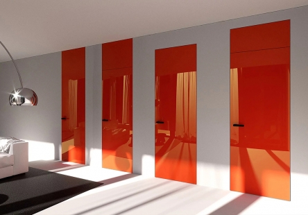 Hidden frame and Dorsis doors will ensure acoustic insulation in the apartment's night zone