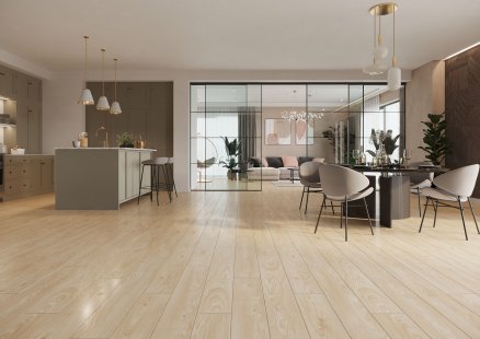 The new waterproof KPP Euphoria collection changes the perspective on laminate flooring. - Euphoria 4V - Muren Oak