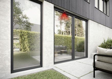 Prémiová okna ARTEVO v moderní architektuře - Novinka: plošně lícující křídlo a speciální folie Low-E v konstrukci profilu 	nahradila klasický termomodul