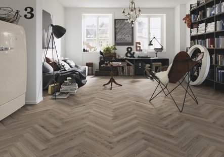 Minimalism organic floors PURLINE: XXS formats for herringbone pattern