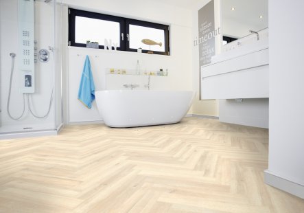 Minimalism organic floors PURLINE: XXS formats for herringbone pattern