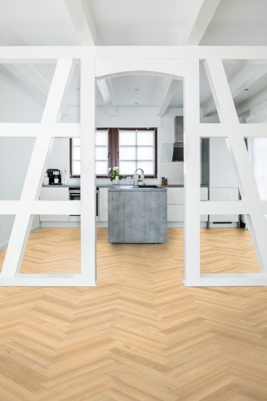 Minimalism organic floors PURLINE: XXS formats for herringbone pattern